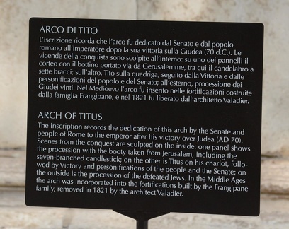 Arch of Titus Sign
